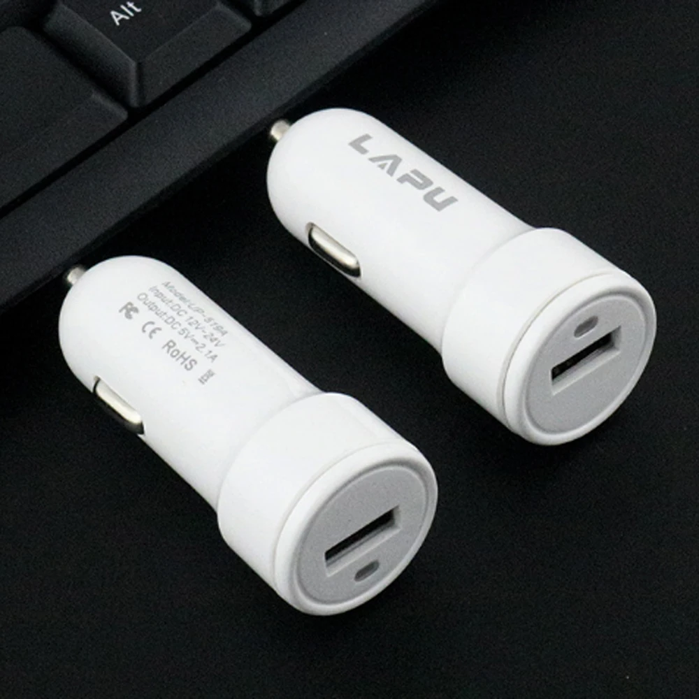 10 шт. в партии 2.1A 24V USB Автомобильное зарядное устройство универсальное