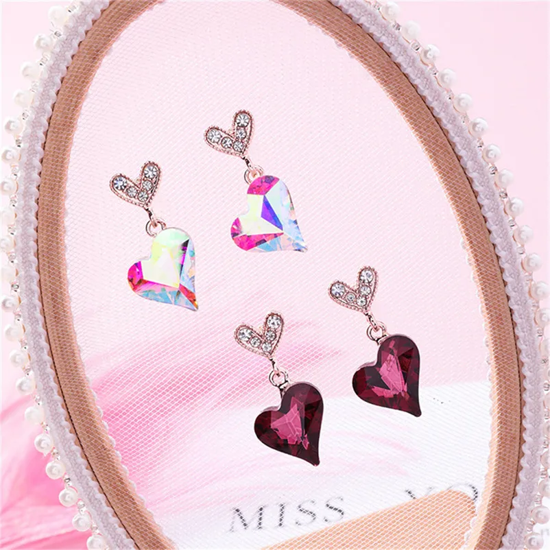 2019 модные серьги-гвоздики для женщин украшенные искусственными камнями серьги в
