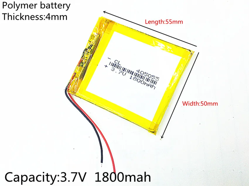 

3.7V,1800mAH,405055 PLIB; polymer lithium ion / Li-ion battery for GPS,mp3,mp4,mp5,dvd,bluetooth,model toy mobile bluetooth