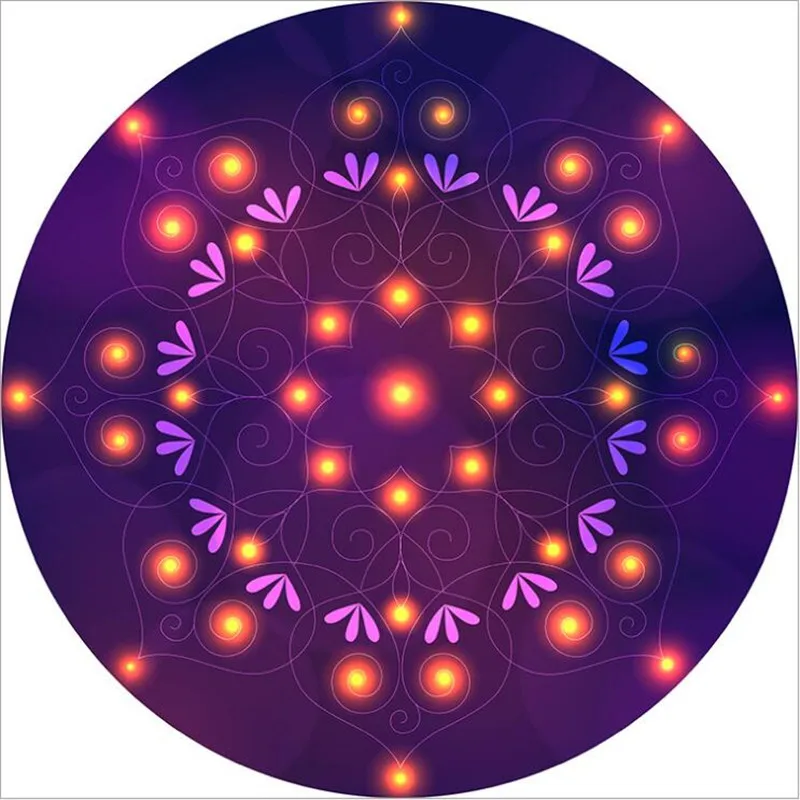 Новый круглой формы ковер Non Slip коврики коврик для занятий йогой оптовая продажа