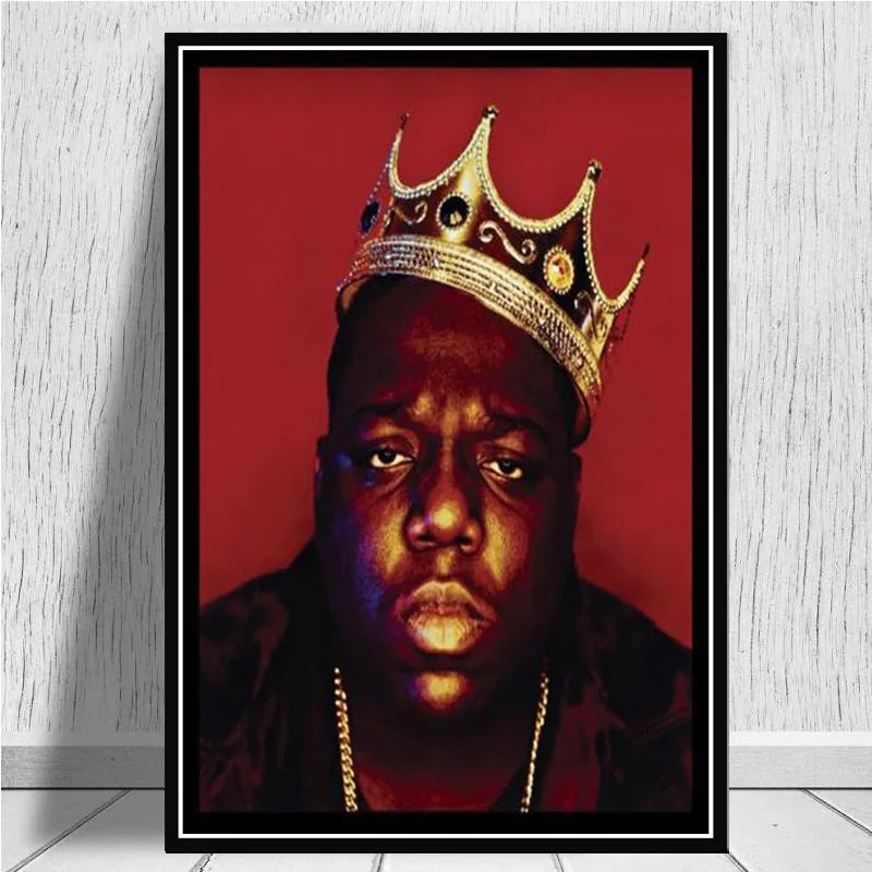 0009 Известный B.I.G Biggie Smalls Тупак Шакур раппер король художественный постер Картина Настенная картина домашний декор, плакаты и принты - Цвет: 0009