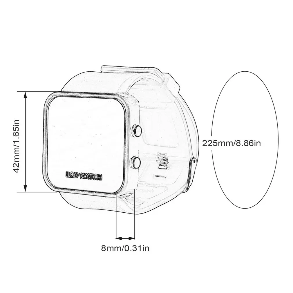Светодиодный цифровой дисплей детские часы мягкий силиконовый ремешок