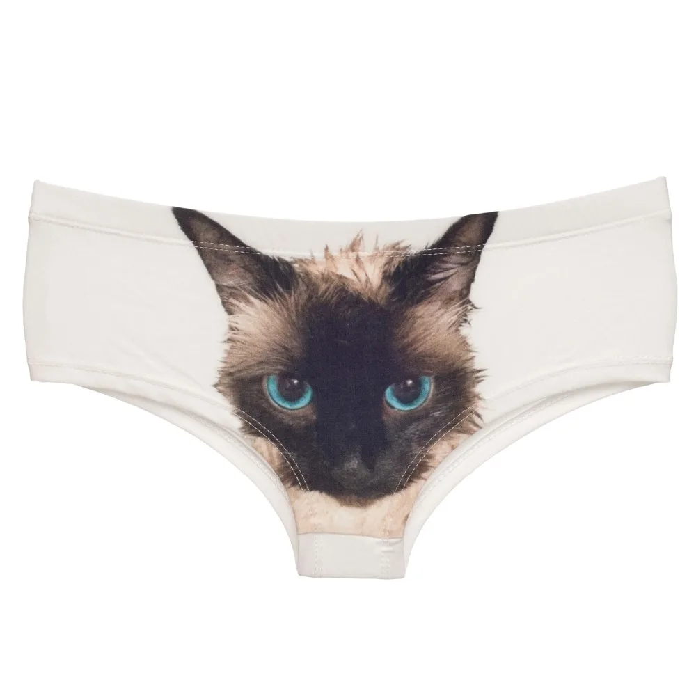 LEIMOLIS Siamese cat белые сексуальные трусики с забавным принтом женское милое нижнее