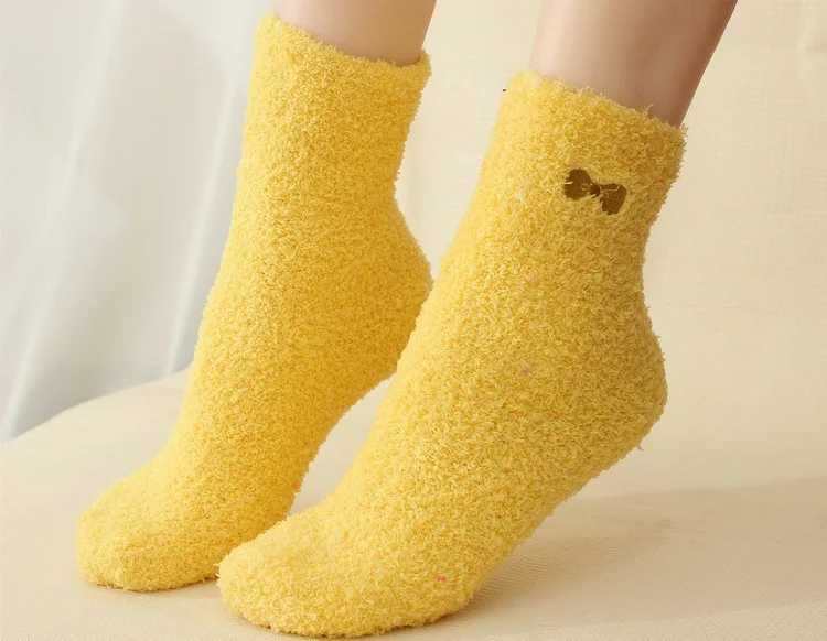 12 пар/лот новые зимние женские носки из кораллового флиса толстые теплые