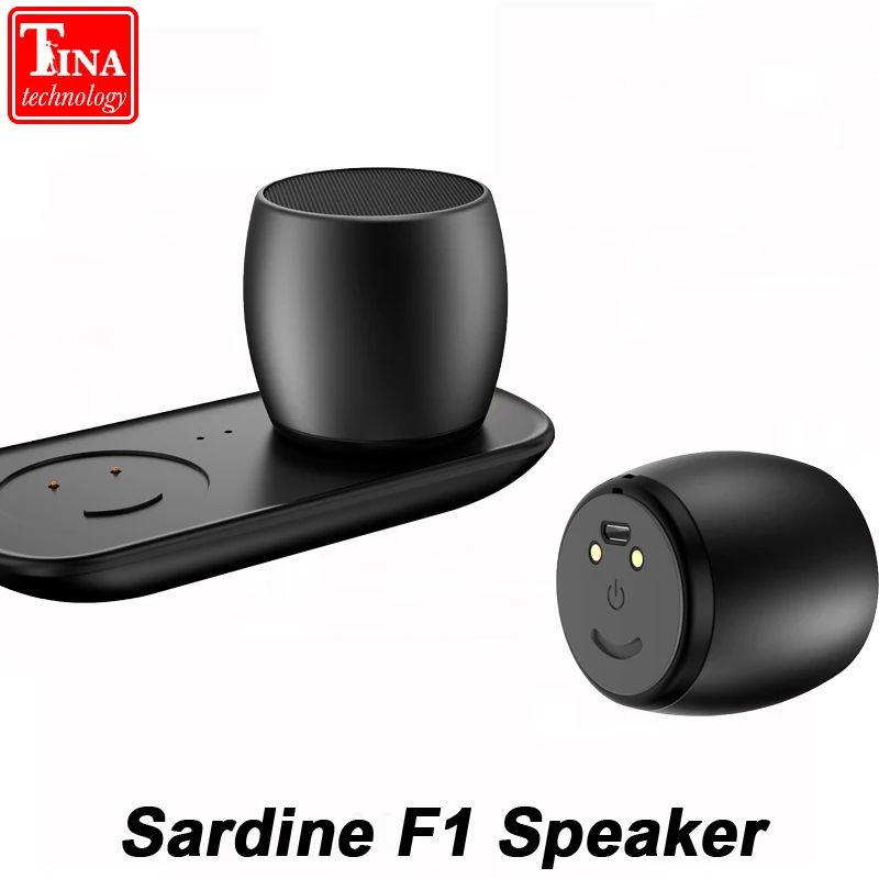 Sardine F1 Bluetooth-колонка портативная мини-колонка с системой TWS металлическая 3D
