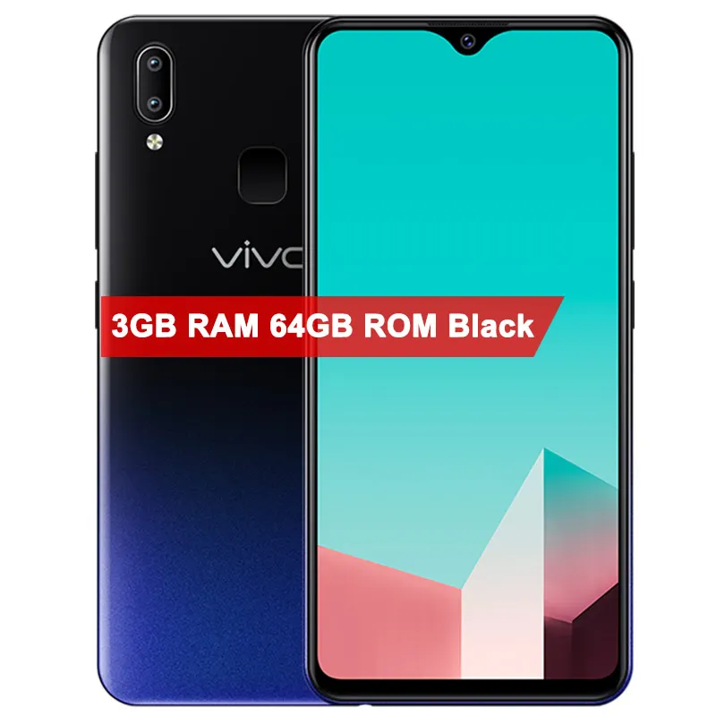 3GB 64GB Black Vivo U1 мобильный телефон 6," 3G ram 32G rom Восьмиядерный Android 8,1 3 камеры 8.0MP+ 13.0MP 4030mAh Play Store - Цвет: 3GB 64GB Black