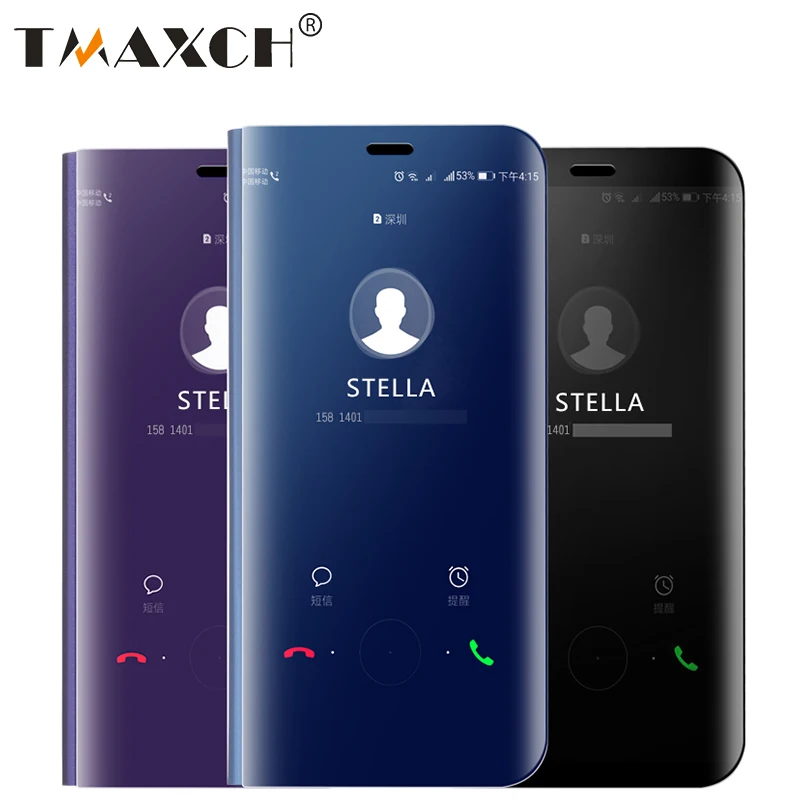 Clear View гальваническим Зеркало флип чехол для Samsung S9 S8 плюс S6 S7 край Примечание 5 8 A5