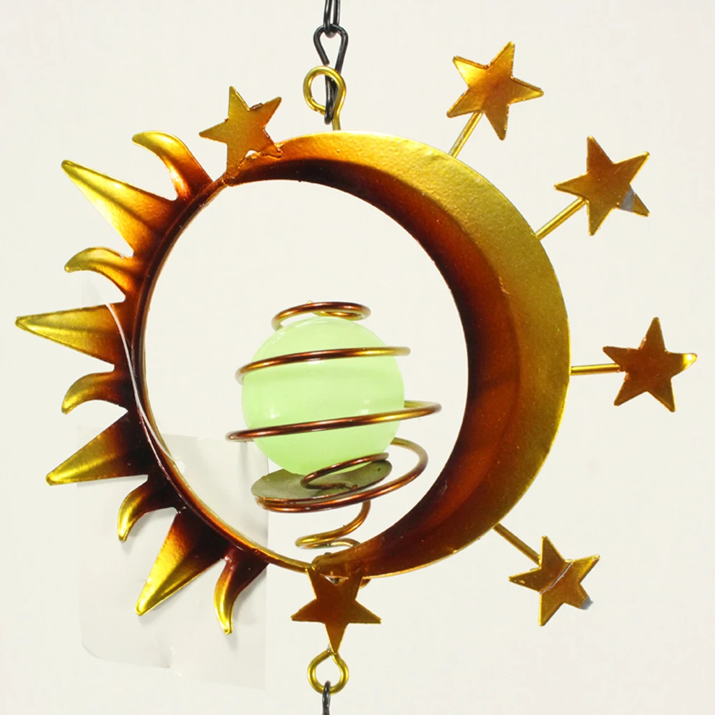 Уличный 3D металлический Спиннер подвесной стеклянный шар украшение для сада и