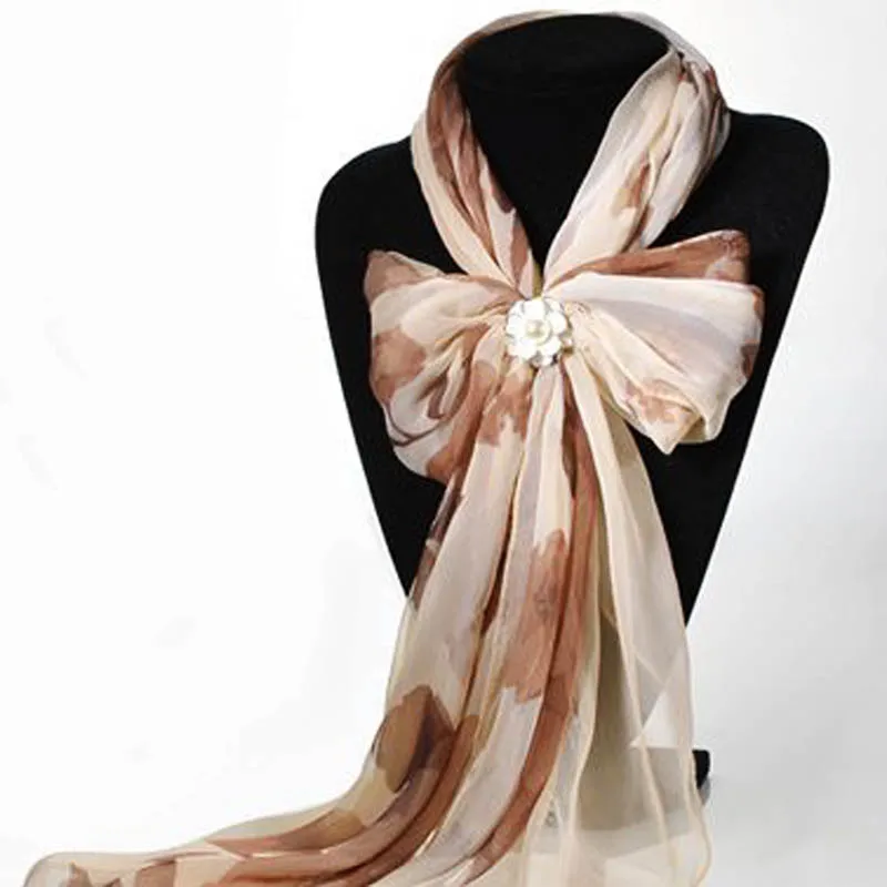Модная женская и брошь в виде цветка с жемчугом|scarf buckle|buckle broochbrooch fashion |