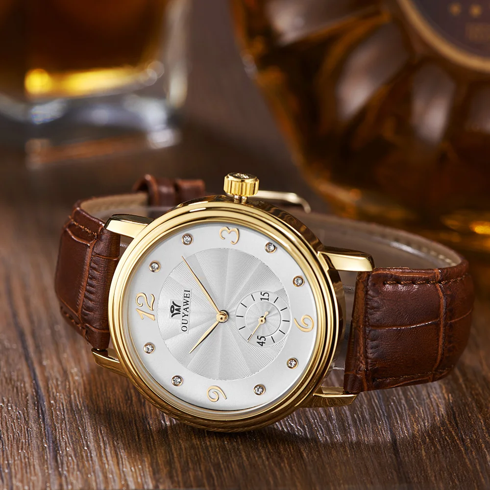2017 Популярные брендовые OUYAWEI самостоятельно ветер механические часы Для мужчин