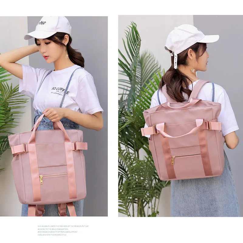 Preppy Style Nylon Backpack Female Multifunction Design Double Shoulder School For Teenage Girls Large Travel | Багаж и сумки