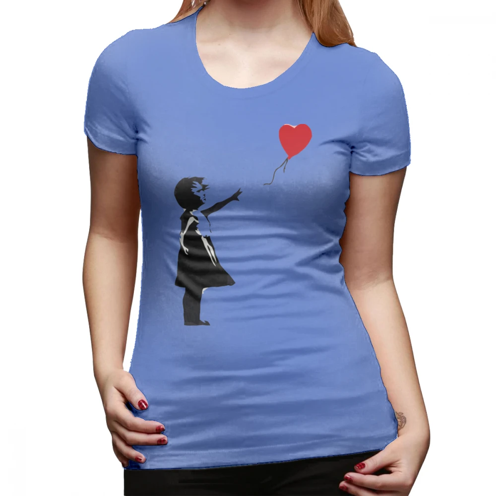 Футболка с сердечком и надписью «Banksy-Girl», футболка с воздушным шаром, серебристая женская футболка с круглым вырезом, 100 хлопок, модная женская футболка с принтом - Цвет: Армейский зеленый