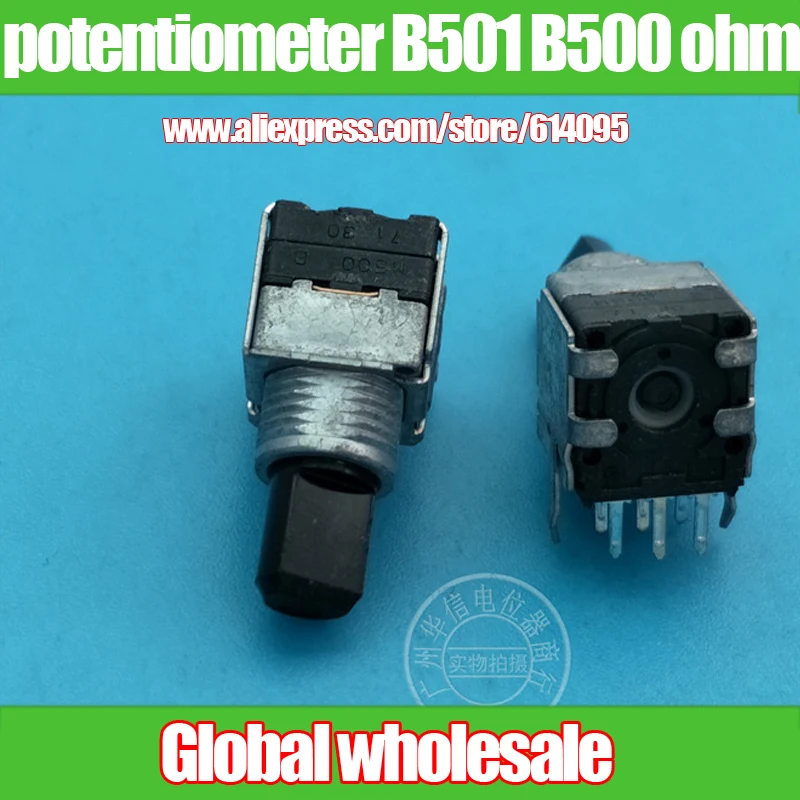 4 шт. RK097G двойной потенциометр B501 B500 Ом для Panasonic/длина ручки 12.5MMF|Потенциометры| |