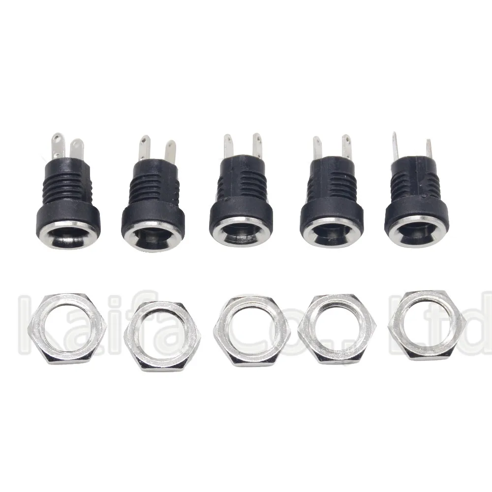 5/10 шт. 3A 12V DC Питание разъем Женский Панель крепление Разъем 5,5 мм 2,1 мм переходник 2 типы терминалов 5,5*2,1