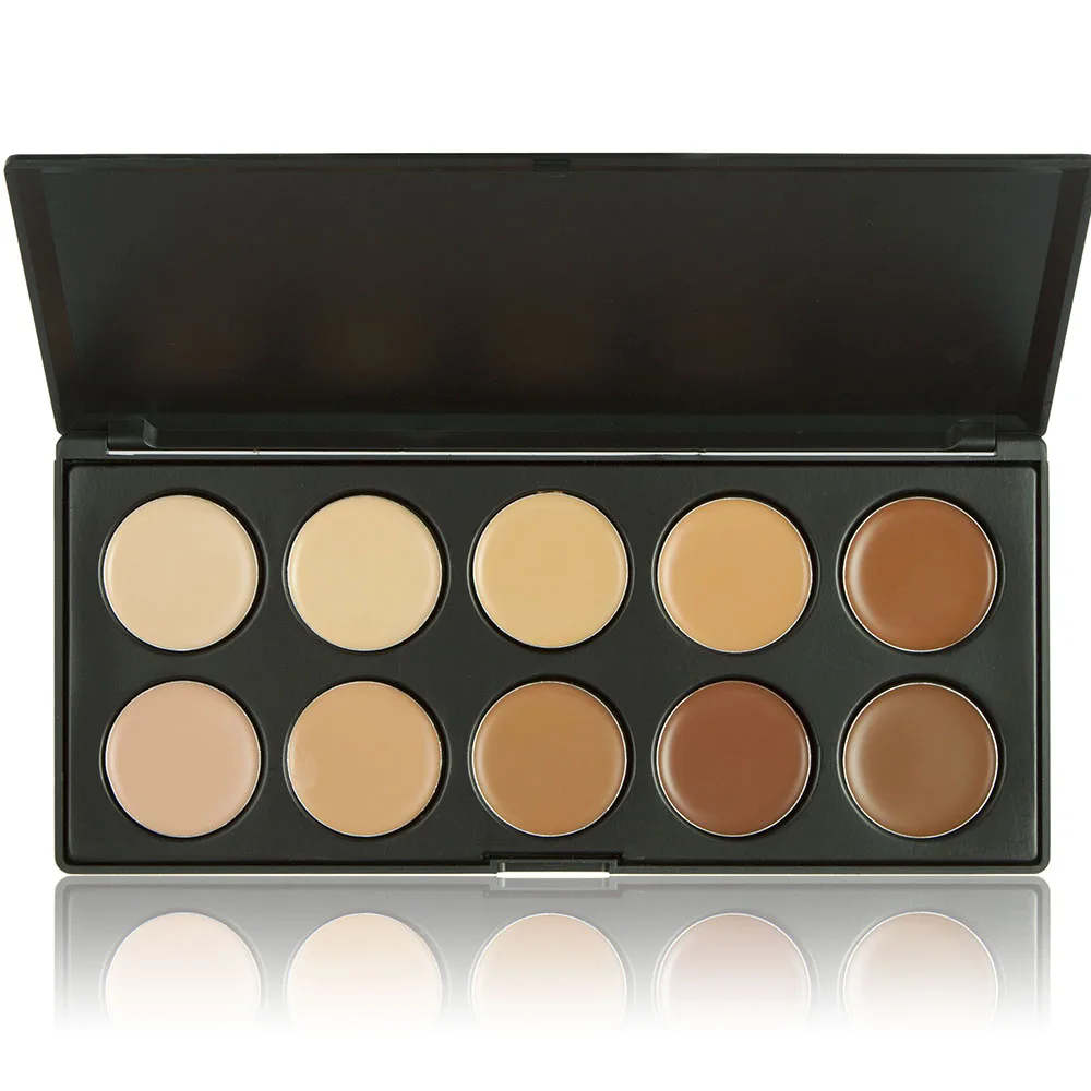 Anself 10 Color Earth Tone Cream Camouflage Cosmetic Concealers Palette Makeup Eye Face Powder | Красота и здоровье