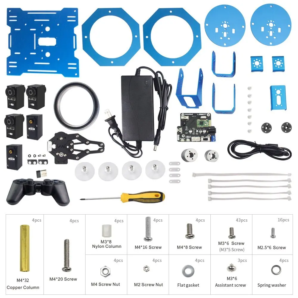 

xArm 6DOF Full Metal Programmable Robotic Arm with Feedback of Servo Parameter, Mouse Control, Mobile Phone for Arduino Scratch