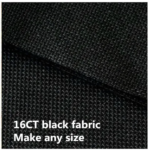 Холст 16CT черный 150X50cm или сделать любой размер Фабрика магазин Ткань Вышивка