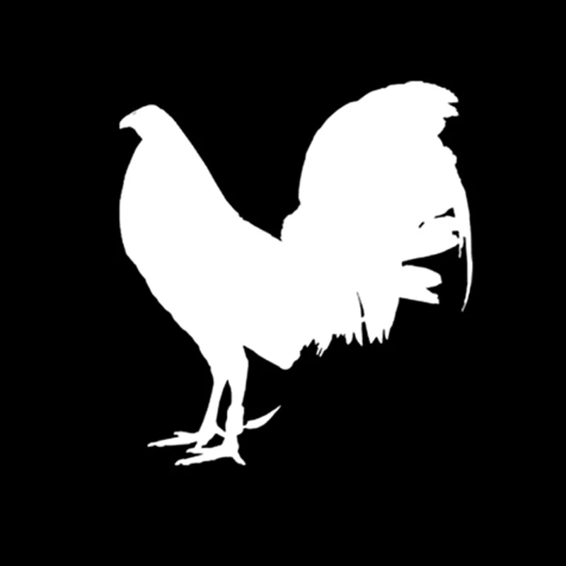 YJZT 13 2 см * 14 5 забавные животные Gamefowl петух виниловые наклейки черные/серебряные