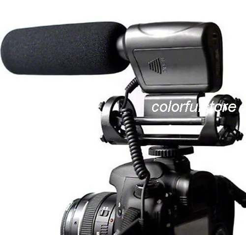 Бесплатная доставка! Стереомикрофон конденсаторный микрофон для Canon Rebel T3 XS T5i T4i