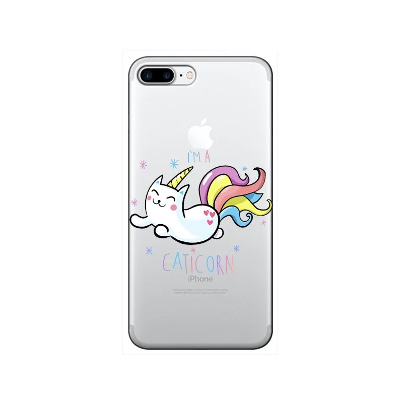 Милые Животные Кошки прекрасный Caticorn Мягкий ТПУ чехол для телефона для iPhone X 7 XR XS MAX 8 8Plus 6 6S 6Plus 11 11PRO SE чехол s