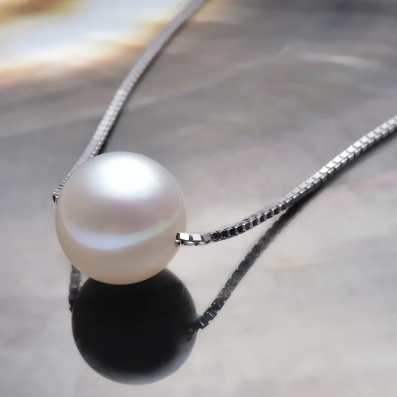 [YS] белое ожерелье с подвеской из натурального пресноводного жемчуга | Украшения