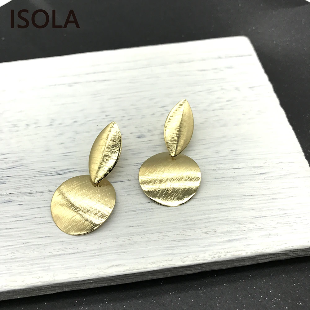 Минималистичные многоярусные серьги ISOLA круглые капли простые в стиле бохо
