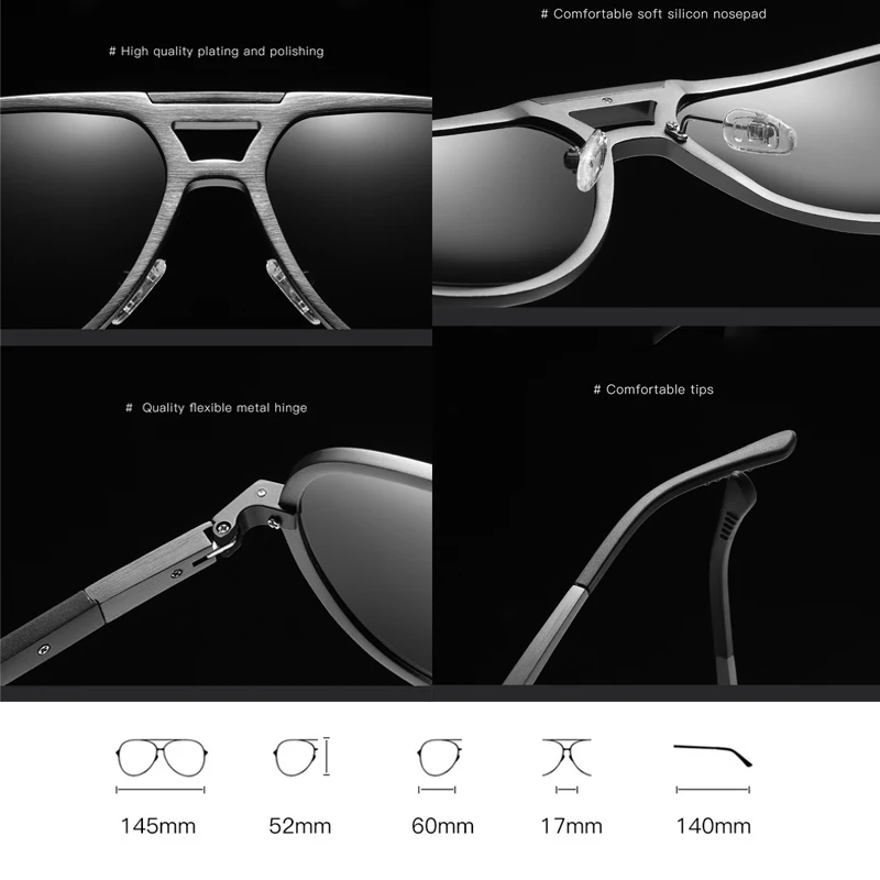 RTBOFY дизайнерские мужские классические поляризационные солнцезащитные очки с