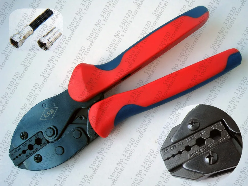 Ручные обжимные инструменты для коаксиального кабеля RG58 RG59 Разъем LY-02H1 |