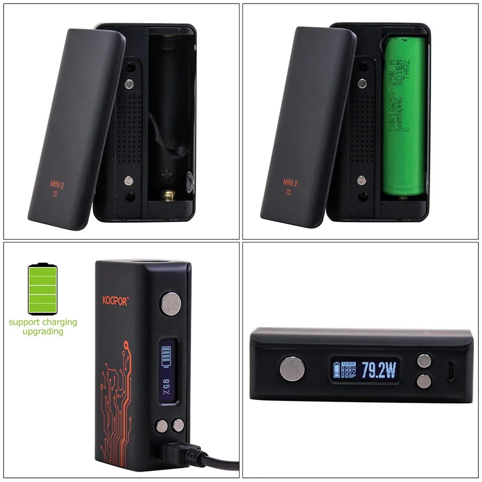 Оригинальный veeape koopor MINI 2 Box Mod 80 Вт TC vw электронная сигарета Контроль температуры
