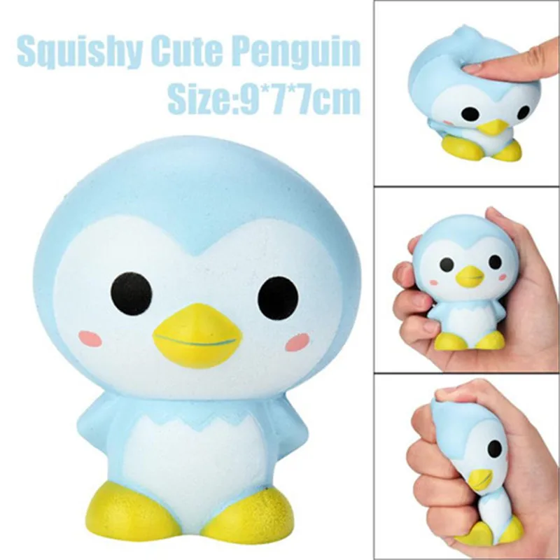 9 см милый пингвин мультфильм Ароматические squeeze toy Мягкое Очарование медленно