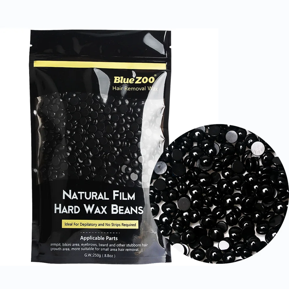 

Black Paperless Hair Removal Hard Wax Beans Paperless Women Brazilian Bikini Wax Armpit Hair Remover Heat Wax 250g Depilatory