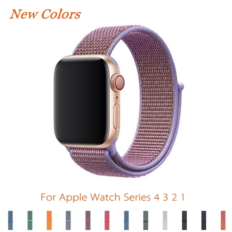 Ремешок Konaforen для Apple Watch band 4 44 мм 40 iwatch 42 38 спортивный ремешок correa нейлоновый