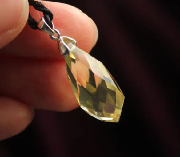 Цитрин натуральный кварцевый подвеска Маятник из хрусталя серебряная Исцеление