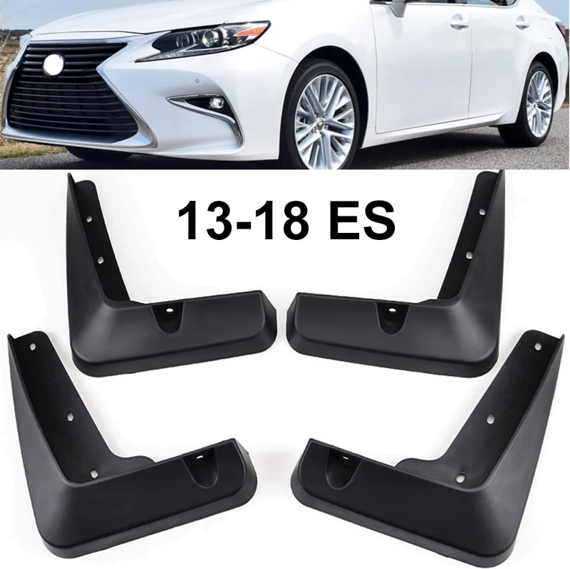 

Set Molded Mud Flaps For Lexus ES ES350, ES300h, ES250 2013-2018 Mudflaps Splash Guards Front Rear Mud Flap Mudguards 2014 2015