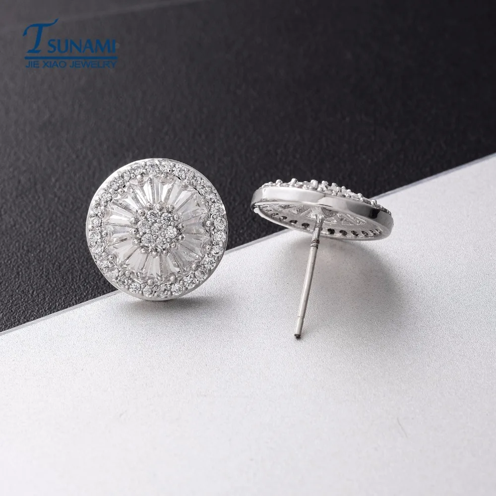 Высокое качество AAA Циркон Круглые серьги для женщин Роскошные Ювелирные изделия