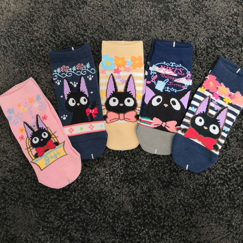 Носки с рисунком Миядзаки, милые носки с котом, harajuku kiki, служба доставки, jiji kitten, 10 пар