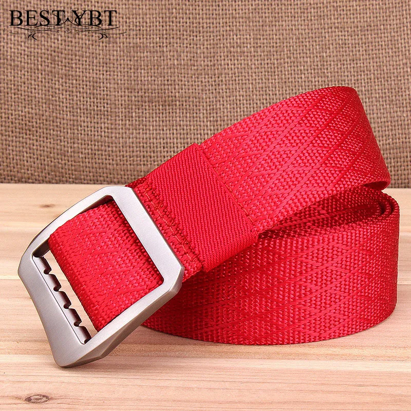 

Best YBT Men Belt Nylon Alloy Japanese character buckle Belt Hypoallergenic electrodeless adjustment High Quality Belt