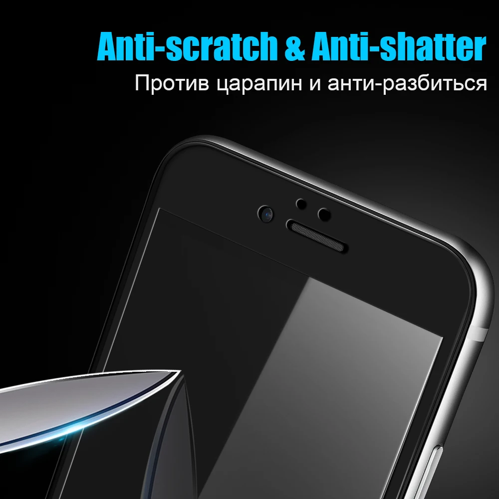 4D закаленное Стекло для iPhone 8 7 plus полное покрытие HD Экран протектор 6 6s плюс