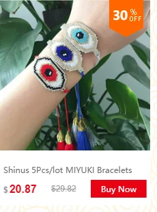 Shinus 5 шт./партия Miyuki Браслеты Женские лошадиные браслеты летние ювелирные изделия Pulseras Mujer веревка дружбы Delica бусины ручной работы