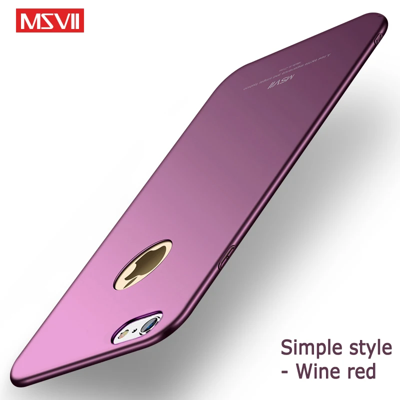 Wine Red Чехол Msvii для iPhone 6 6 S чехол Роскошный Матовый чехол для iPhone 6 S Plus Чехол-держатель с кольцом для Apple iPhone 6S Plus чехол s - Цвет: Wine Red