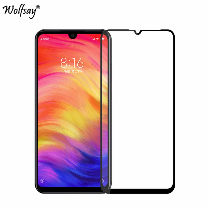 Полностью клеевое стекло для Xiaomi Redmi Note 7 защита экрана закаленное полноэкранная