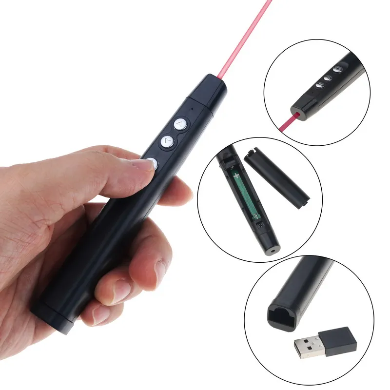 Kebidu 2 4 GHz RF Беспроводной USB PowerPoint PPT Ведущий Дистанционное Управление лазерный