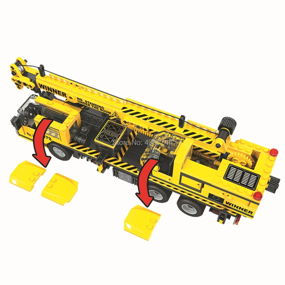 507 шт город Инженерная Строительная команда кран победитель Строительные блоки 3