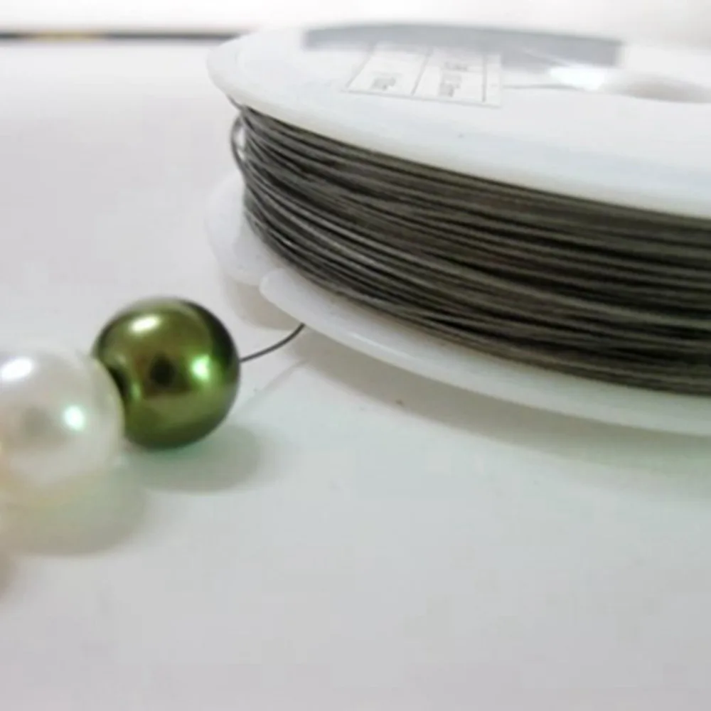 Серебряная проволочная нить для бусин 100 м тигровый хвост 0 38 мм|string meter|bead all you can