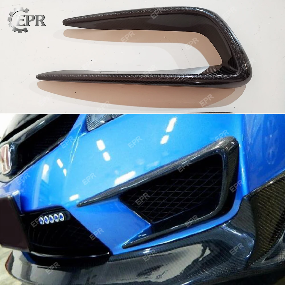 Для Honda Civic 8TH GEN FD2 углеродное волокно передний бампер вентиляционные отверстия