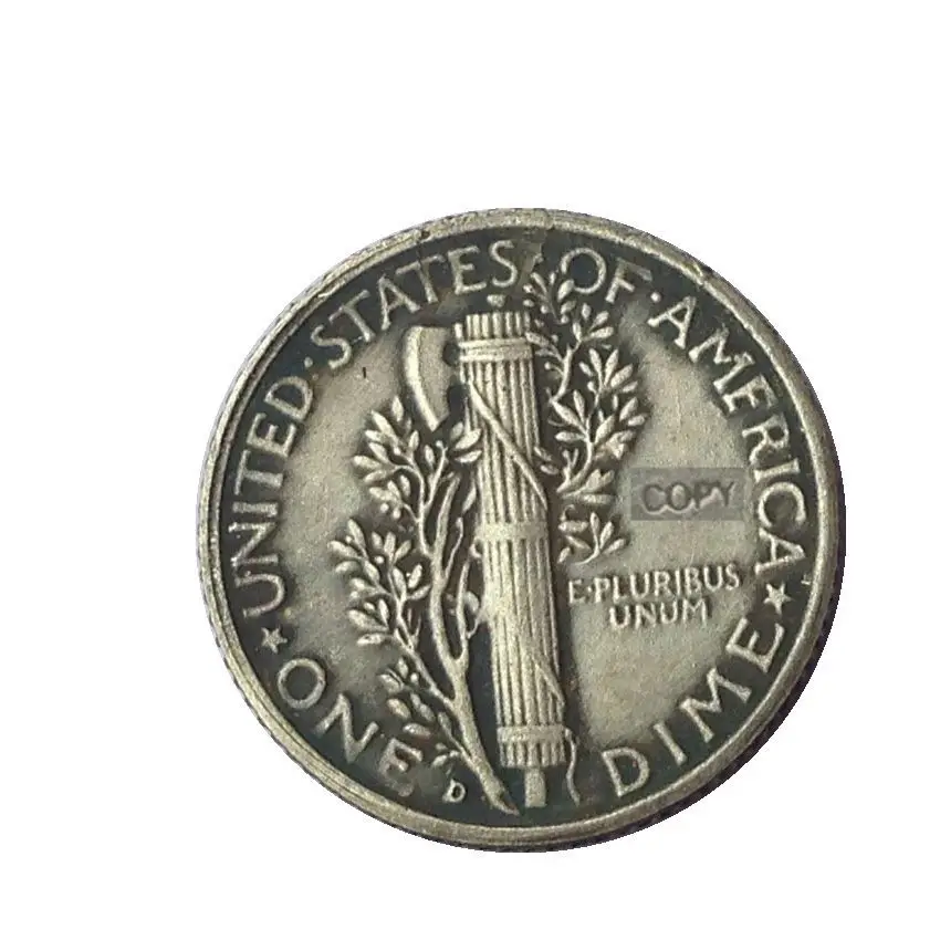 Дата 1916 1916-D 1916-S 1917 1917-D 1917-S 1918 1918-D США ртутные головки DIMES копия монет