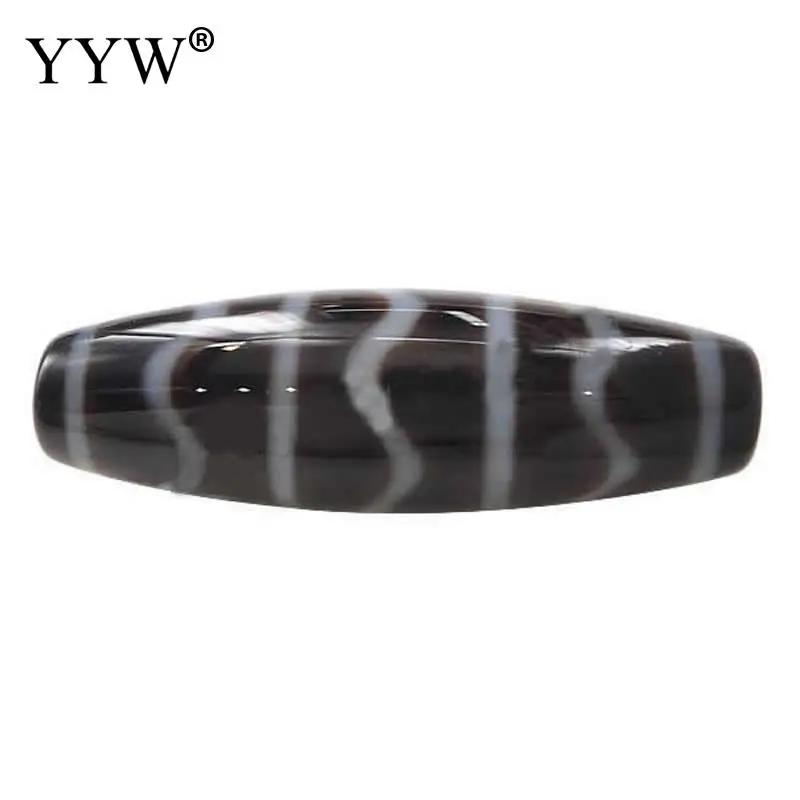 

YYW New Brand Oval Shaped Natural Tibetan Agata Dzi Beads Two Tone Grade Aaa Stone Beads 38x12mm Jewelry Accessories DIY Making