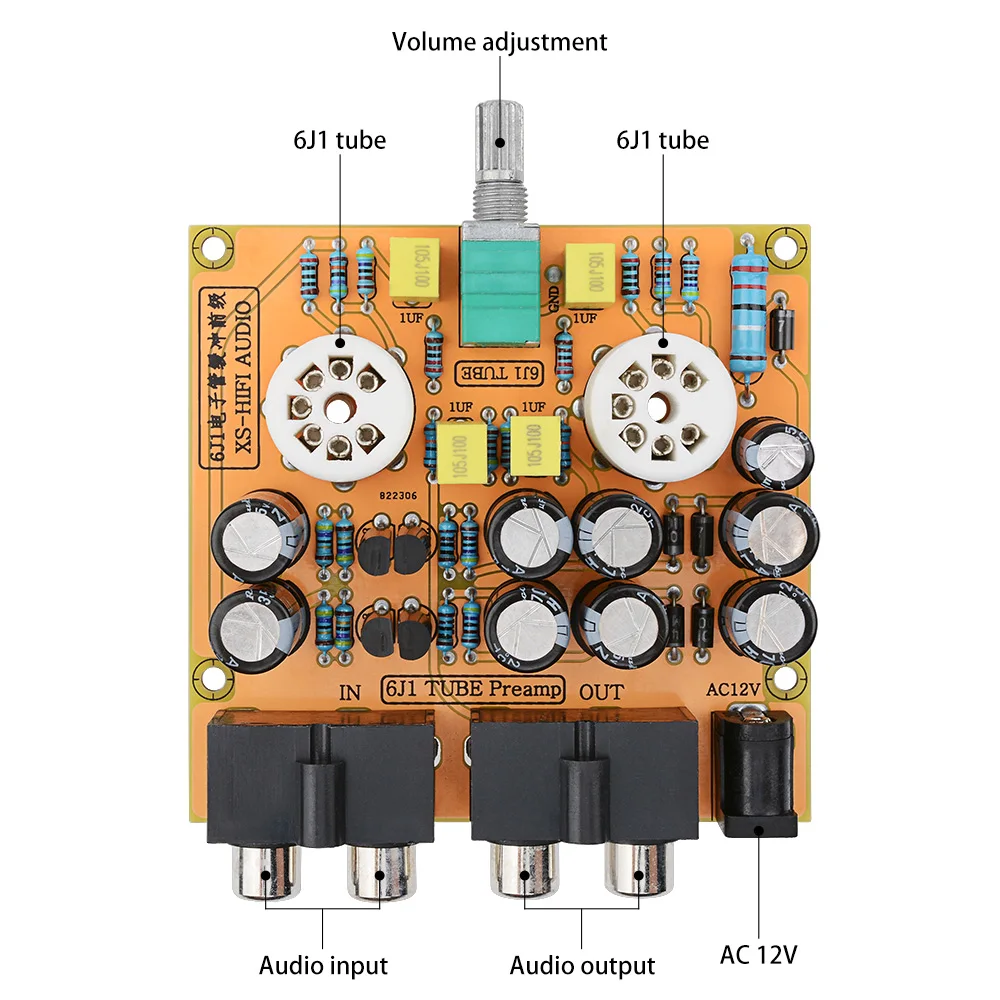 AIYIMA 6J1 электронная трубка Hi Fi предусилитель платы класса A AMP 6J2 вакуумный для