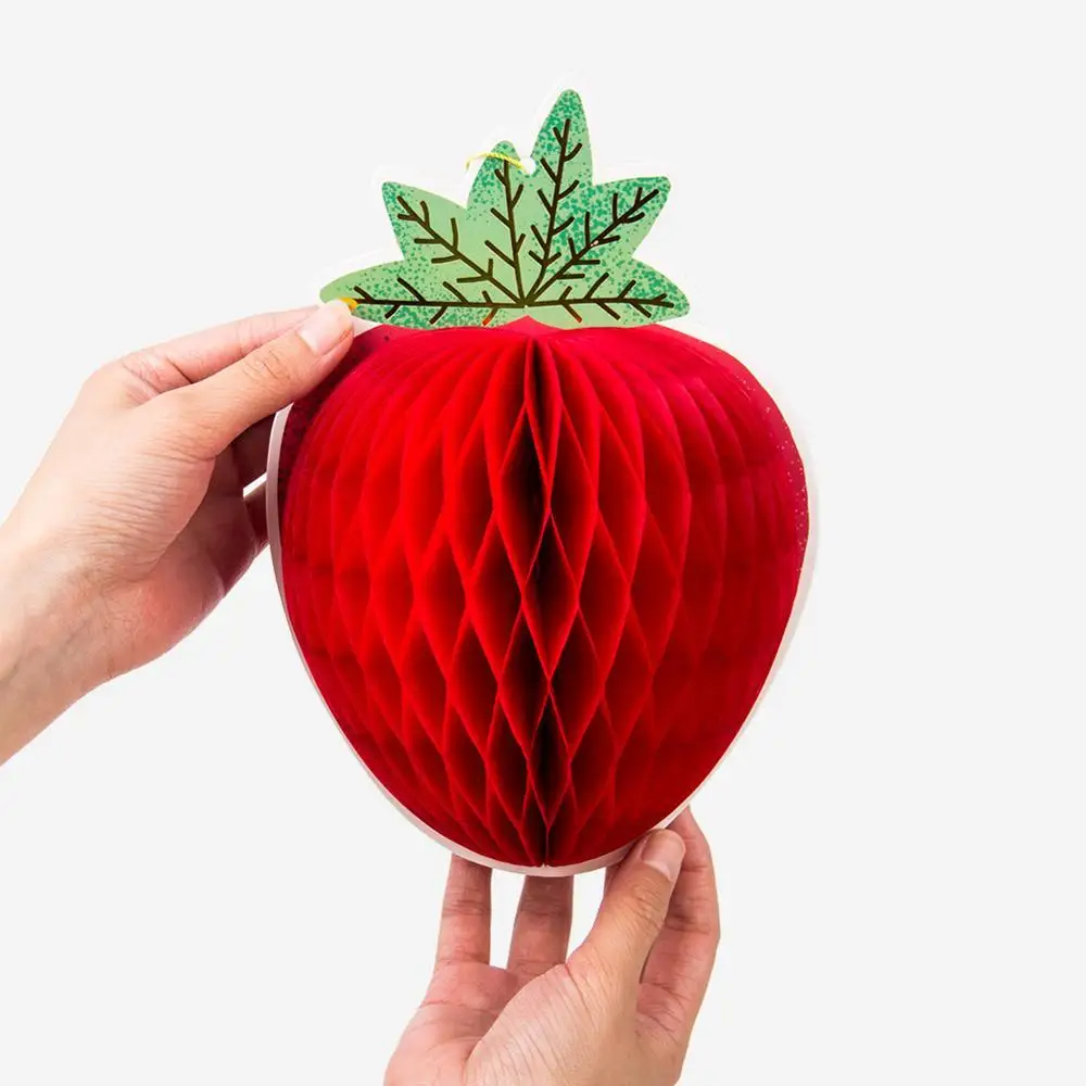 1 шт. Клубника украшения DIY красные фрукты соты шары праздничные идеи для летнего
