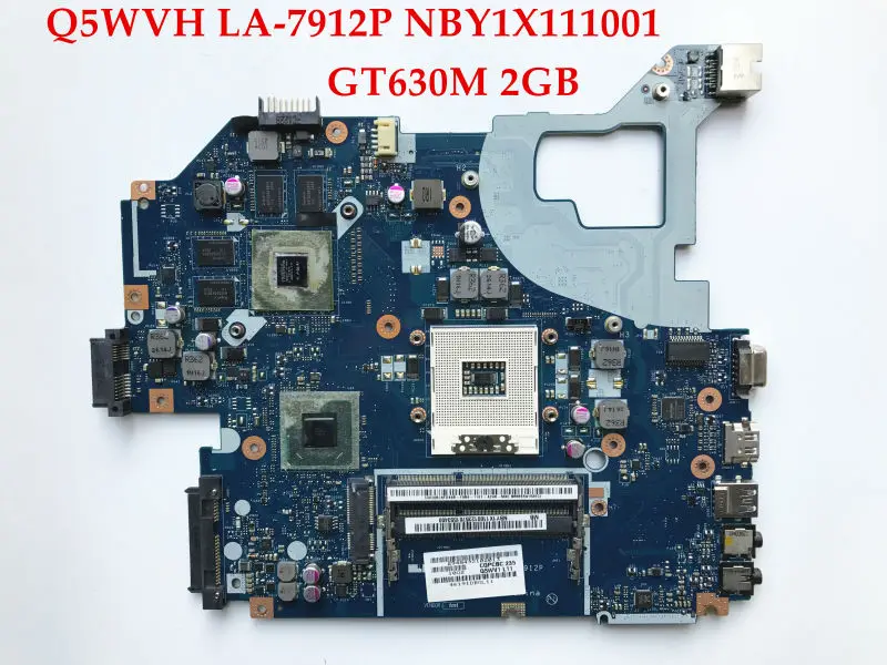 Высокое качество Q5WVH LA 7912P для Acer Aspire V3 571G E1 материнской NBY1X11001 PGA989 DDR3 GT630M 2 ГБ 100%